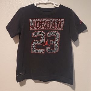 Jordan Kids Cement Red And Gray T-Shirt
